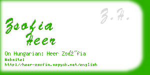 zsofia heer business card